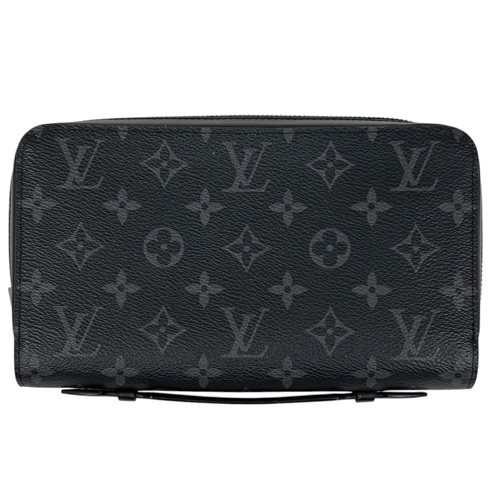 Louis Vuitton Zippy Round Zipper Long Wallet Monogram Eclipse Black Noir Black